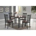 Furnorama Laurel Dining Set; Cappuccino & Cherry - 5 Piece FU1603768